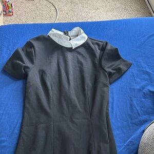 Black Dress with White Collar